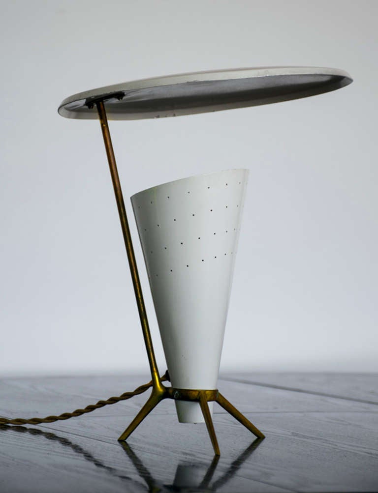 Rare Brass Tripod lamp by BAG Turgi, Switzerland 1950