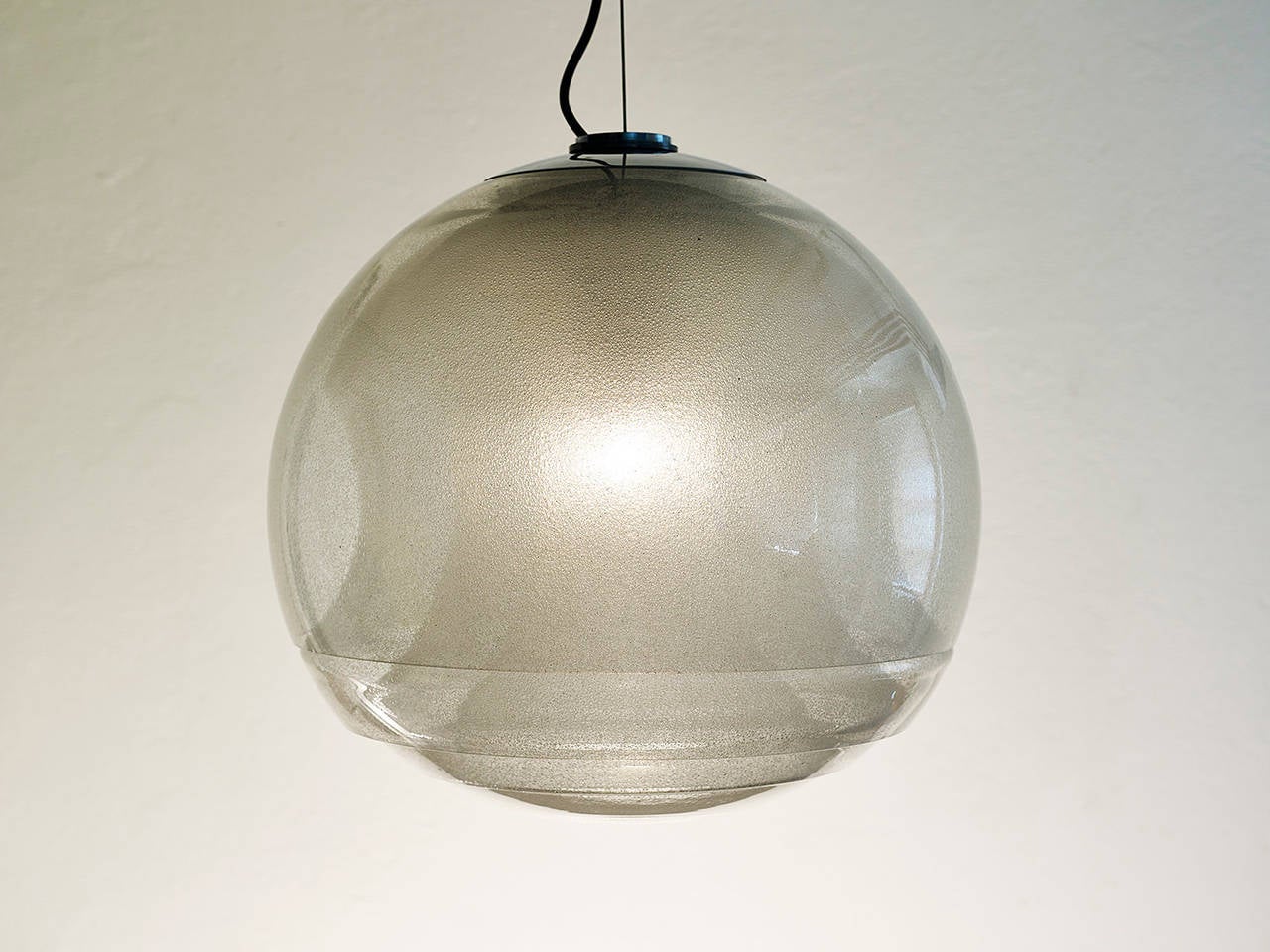 Italian Large Carlo Nason Globe Pendant Lamp by Mazzega