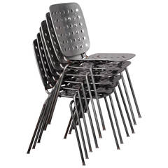 Six Aluminium Hans Coray Chairs