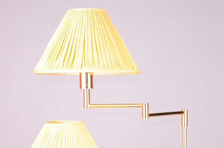 Brass Pair of Floor Lamps