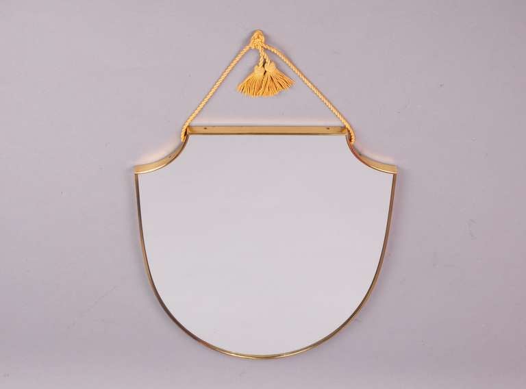 Neoclassic Brass Wall Mirror In Excellent Condition In grand Lancy, CH