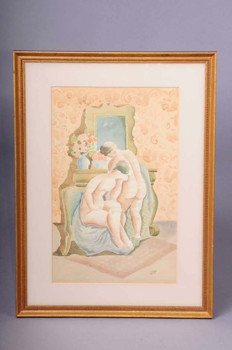 Bela Kadar Art-déco-Aquarell