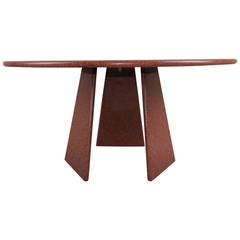 Big Asolo Dining Table by Angelo Mangiarotti in a Red Granite