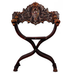 Italian or Spanish Antique Dagobert Chair