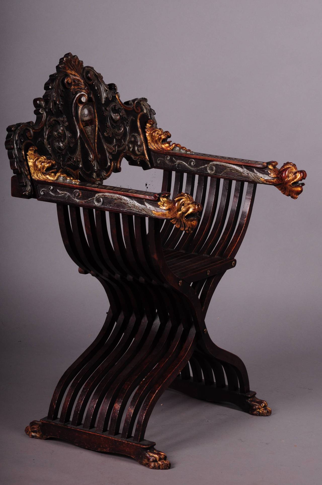 Italian or Spanish Antique Dagobert Chair 1