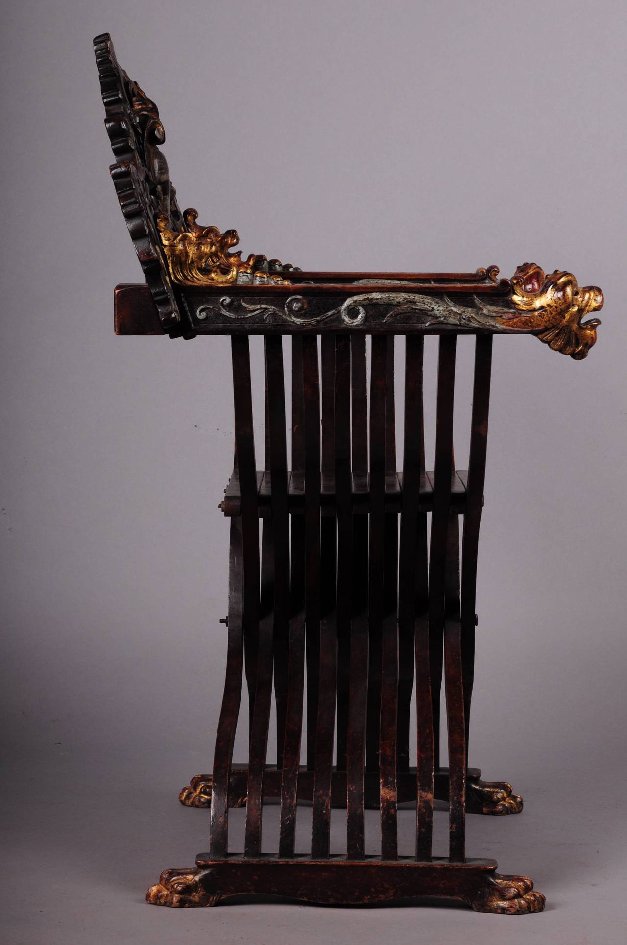 European Italian or Spanish Antique Dagobert Chair