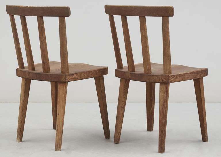 Swedish Pair of Pine Stools by Axel Einar Hjorth, 1930s For Sale