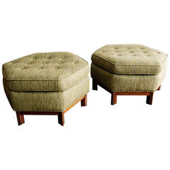Pair of Frank Lloyd Wright Ottomans, United States, Mid 1950s