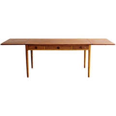 Hans J. Wegner Desk with Drop Leaves, Denmark, 1950s