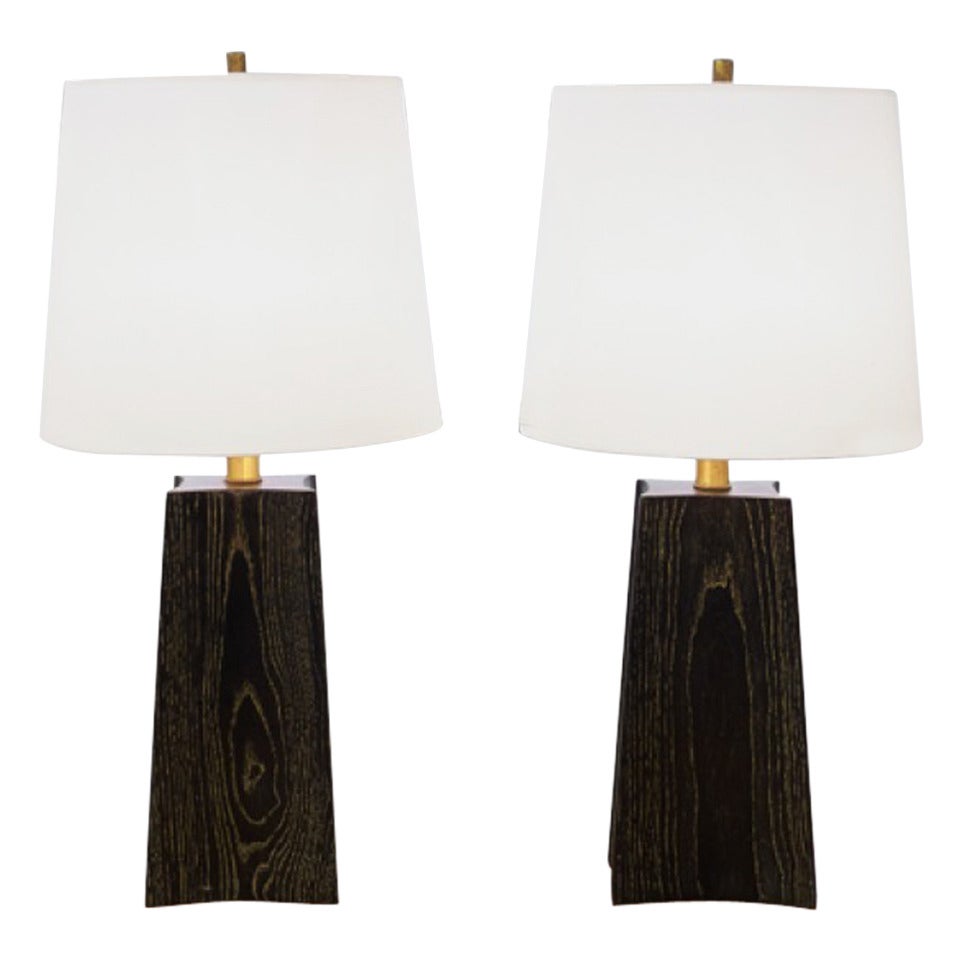 Pair of James Mont Table Lamps For Sale