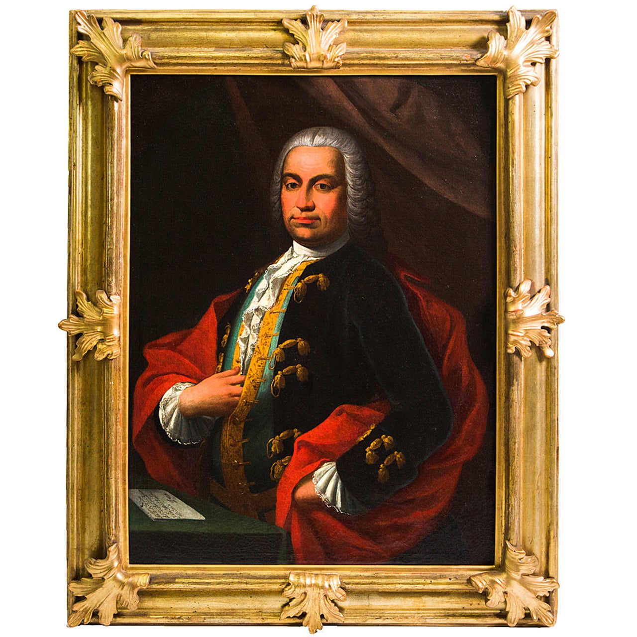 18th Century Italian Oil on Canvas Painting Representing Nobel Man