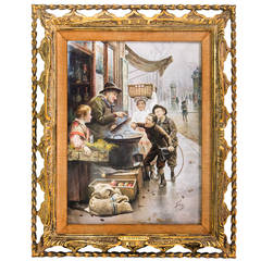 French Pastel of the 19th Century, Signed E. Geoffroj