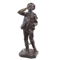 Bronze Representing Hunter Signed Panzeri 1865-1939