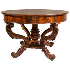 19th Century Walnut Genoese Extendable Table