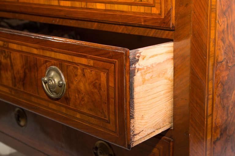 Louis XVI Lombard Chest of Drawers Made of Walnut For Sale 1