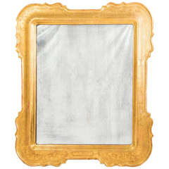 19th Century Lombard Golden Wood Mirror