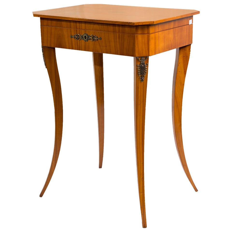 Directoire, Cherry Venetian Sewing Table For Sale