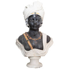19th Century Italian Marble Bust Representing Odalisque