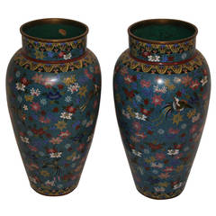 Pair of 19th Century Japanese Cloisonnè Vases