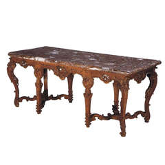 Large Regence Natural Oak Wood Console Table