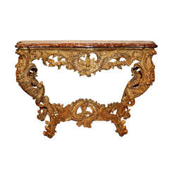Louis XV Giltwood Console Table