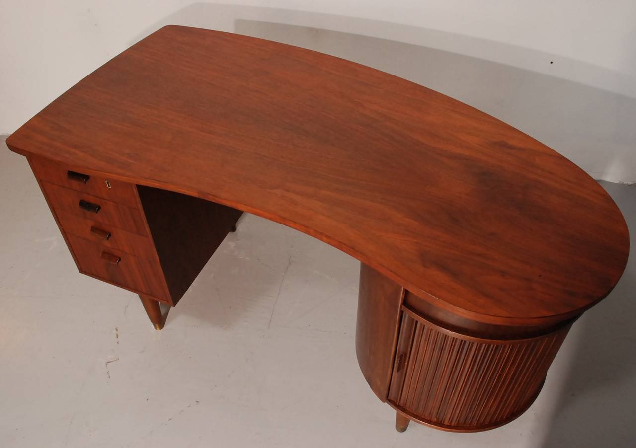Veneer Elegant Mahogany Desk by Kai Kristiansen (incl delivery US)