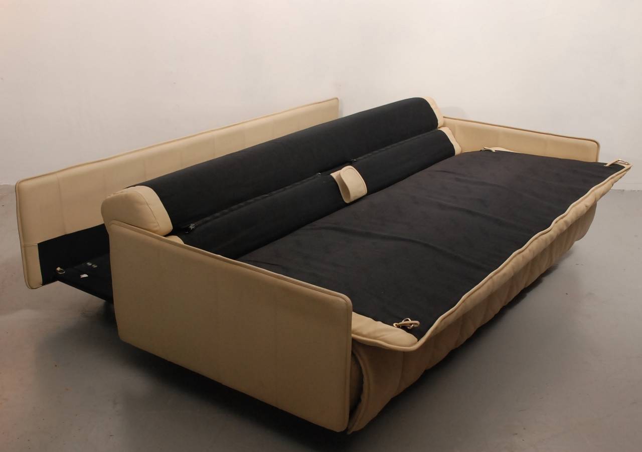 Swiss De Sede Sofa and Convertible Bed in Leather