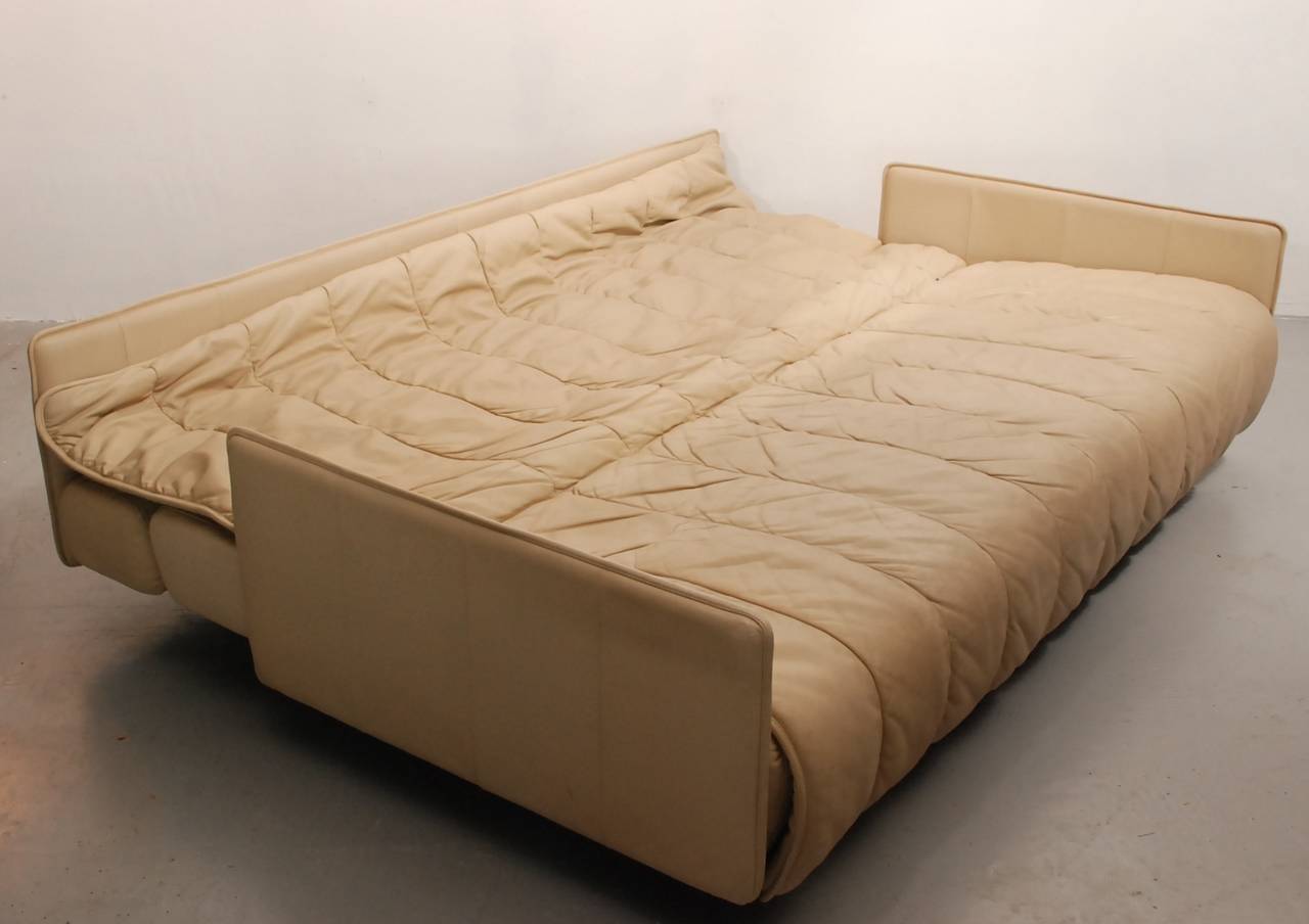 Late 20th Century De Sede Sofa and Convertible Bed in Leather