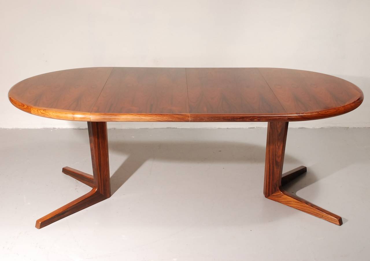 Danish Elegant Palisander Dining Table with Extensions (incl delivery US)