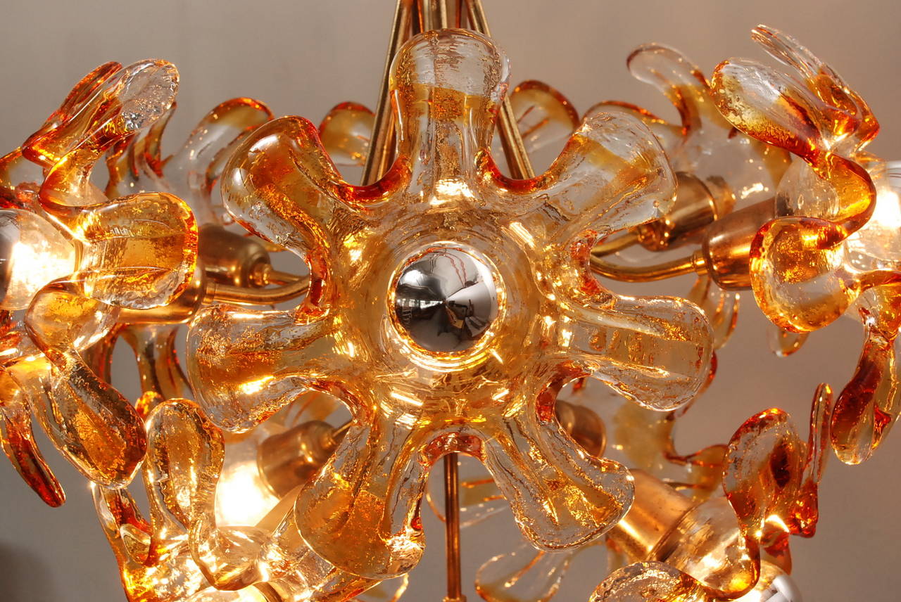 Italian Superb Mazzega Chandelier  (incl delivery US) For Sale