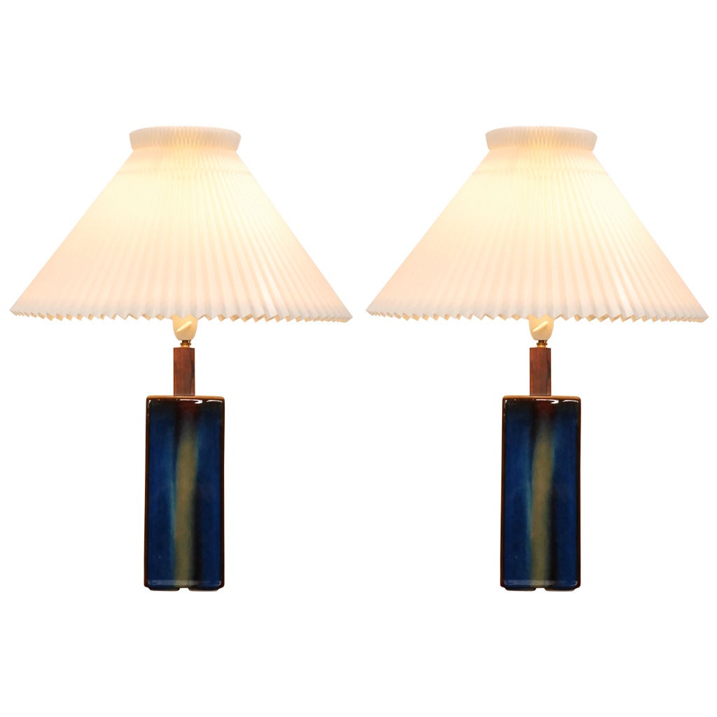 Set of Soholm Ceramic Table Lamps For Sale