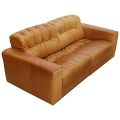 De Sede DS40 Two-Seat Sofa in Cognac Leather (incl delivery US)