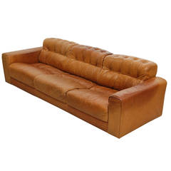 De Sede DS40 Three-Seat Sofa in Natural Leather (incl delivery US)