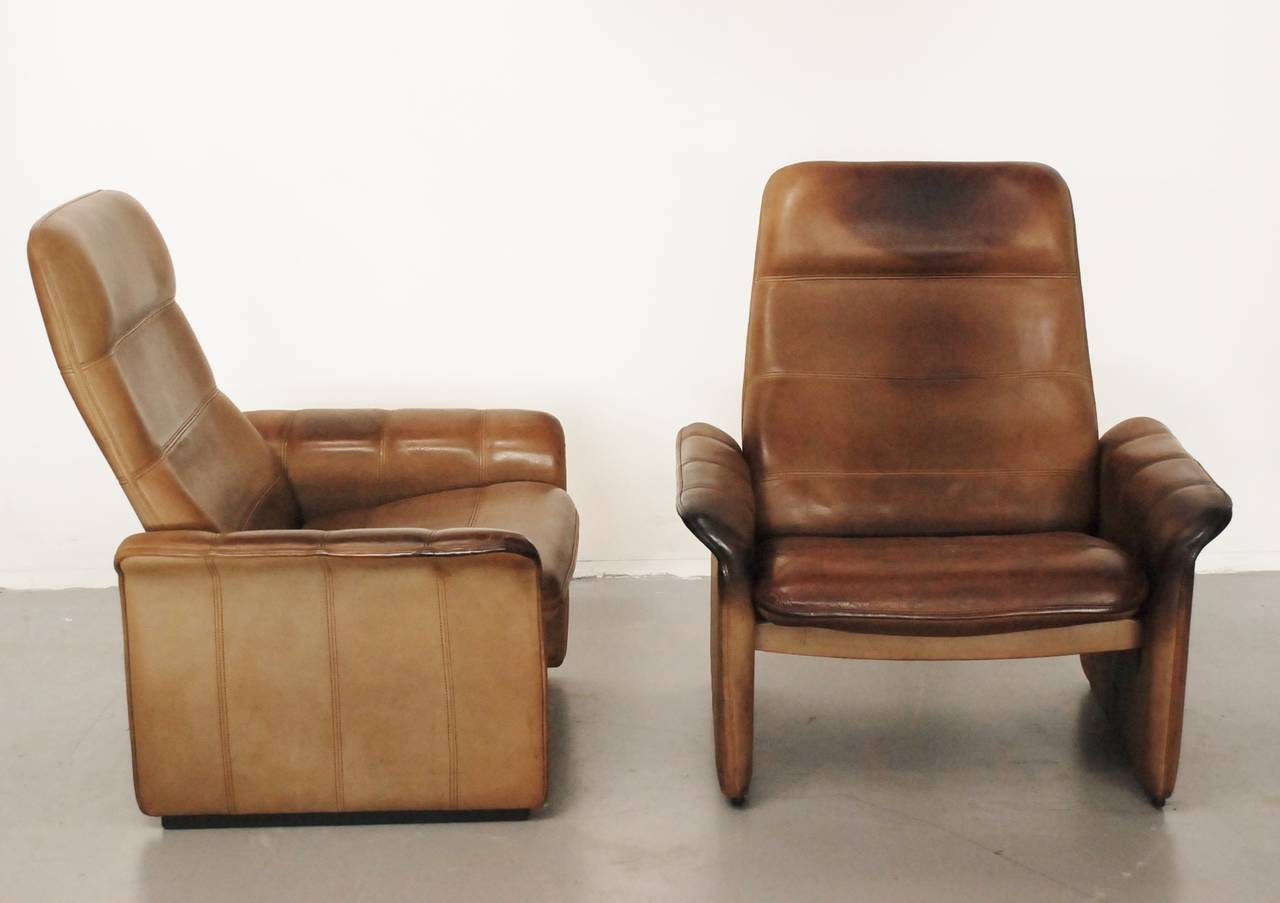 Mid-Century Modern De Sede Adjustable Lounge Chair in Buffalo Leather (incl delivery US) For Sale