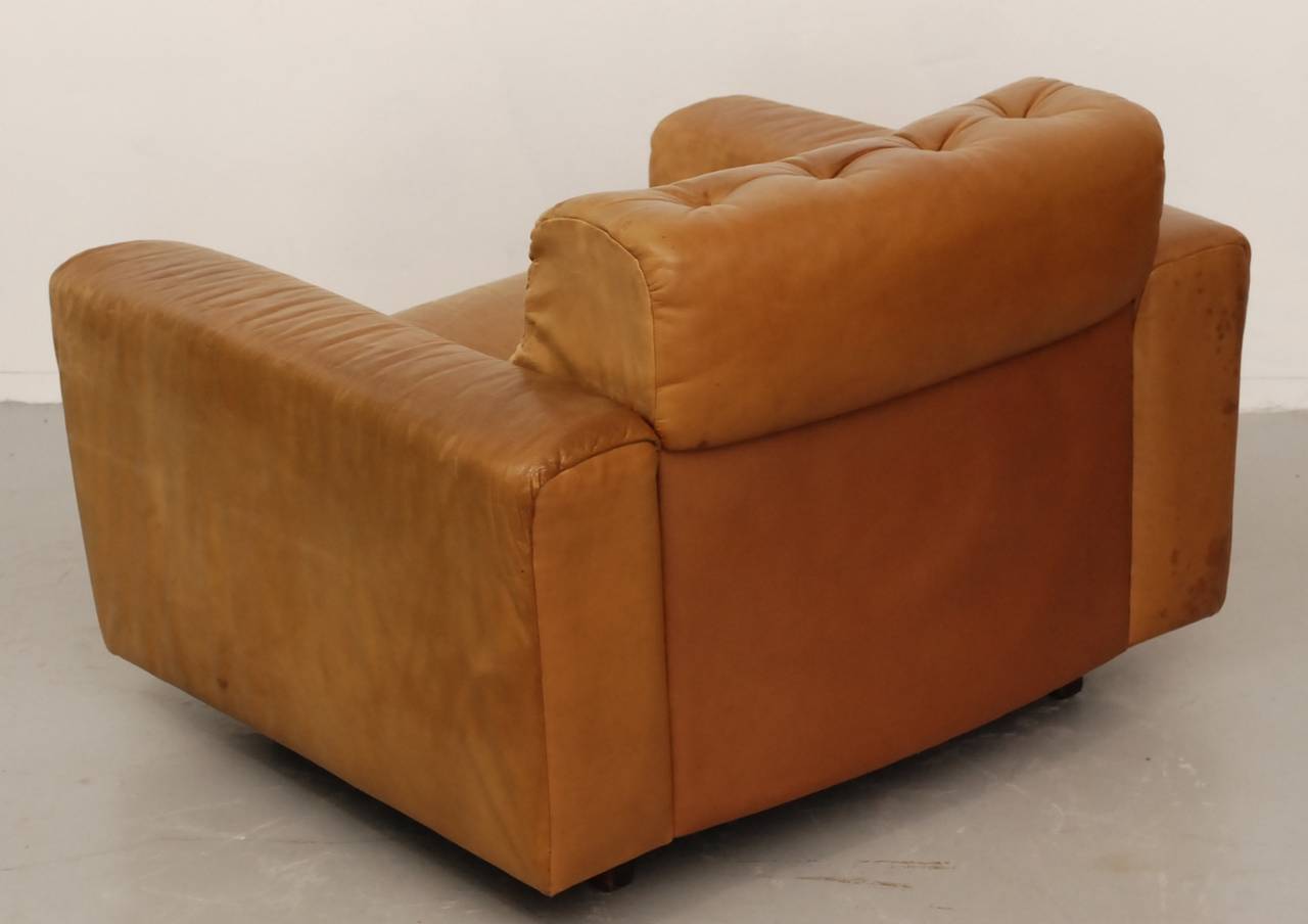 Swiss De Sede DS40 Club Chair in Soft Cognac Leather (incl delivery US) For Sale