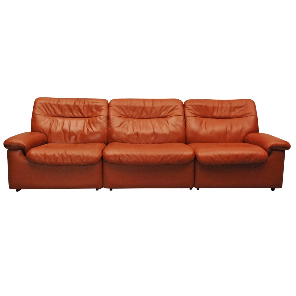De Sede DS-66 Three-Seat Sofa For Sale