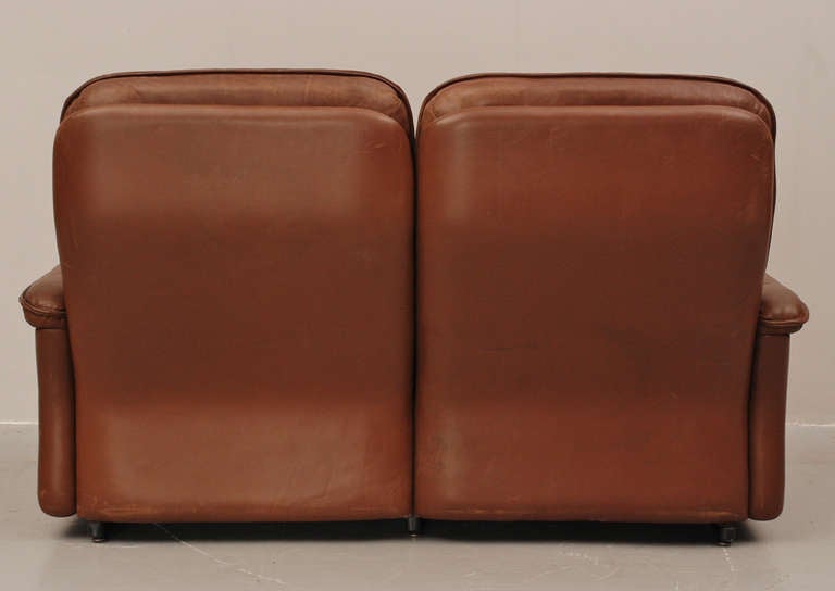 Swiss De Sede DS-48 in Smooth Brown Leather For Sale