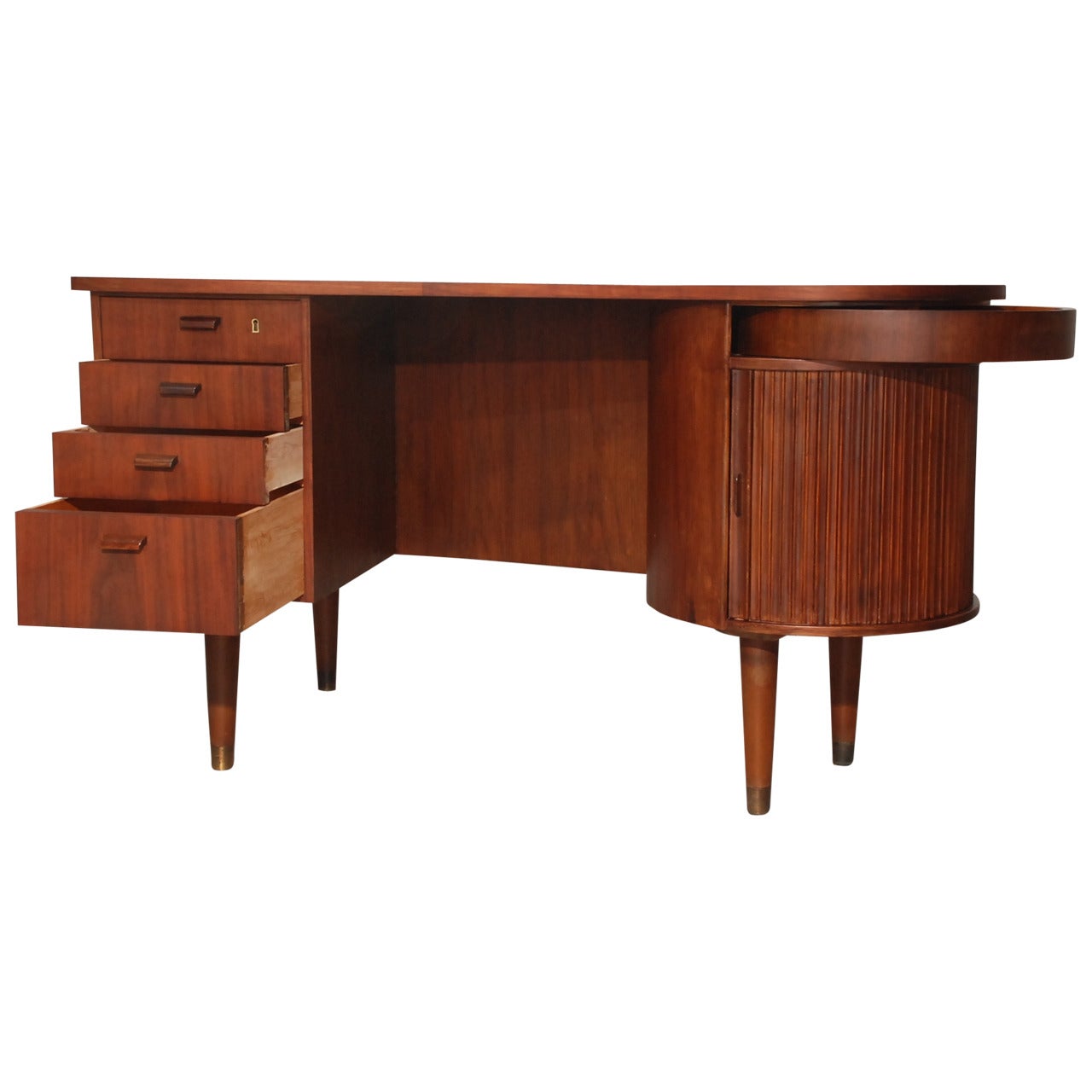 Elegant Mahogany Desk by Kai Kristiansen (incl delivery US)