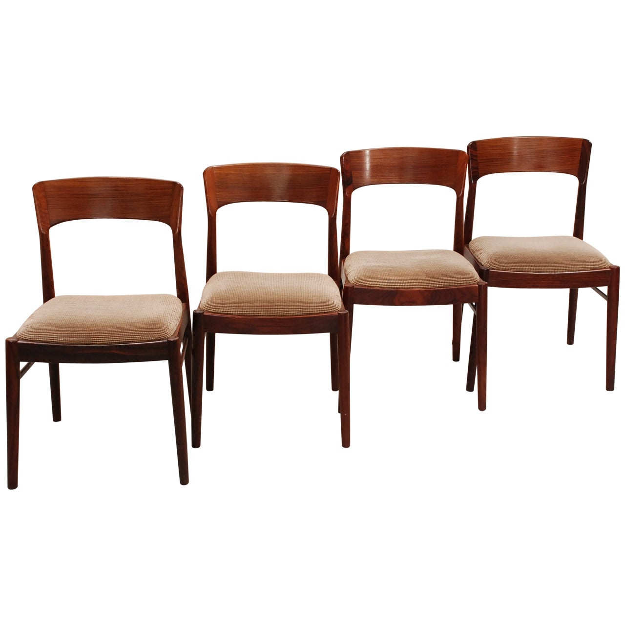 Four Kai Kristiansen Chairs in Palisander For Sale