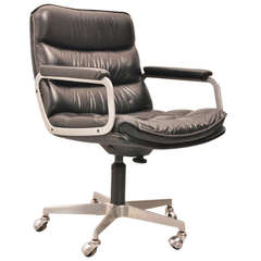 Artifort Office Chair in Black Leather