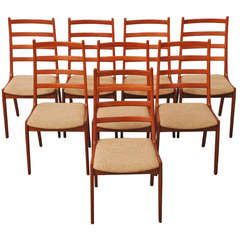 Set of Eight Ladder Back Chairs from Kai Kristiansen