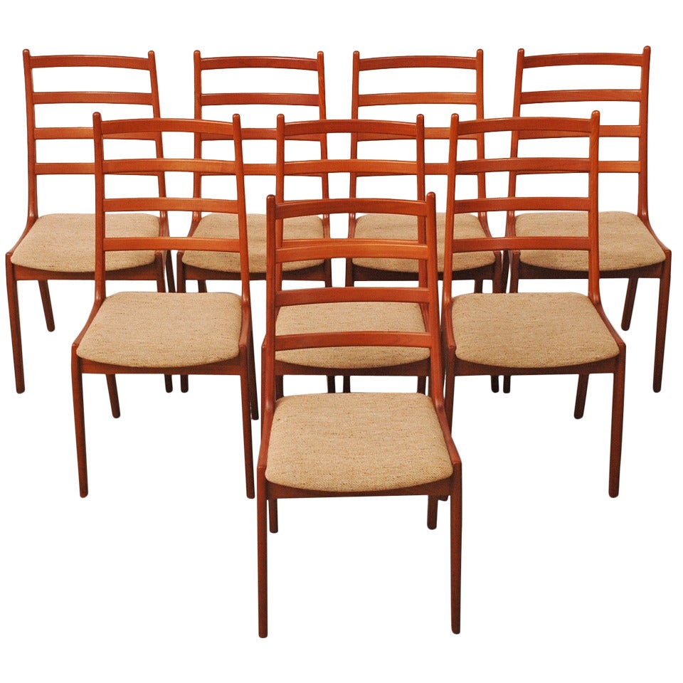 Set of Eight Ladder Back Chairs from Kai Kristiansen