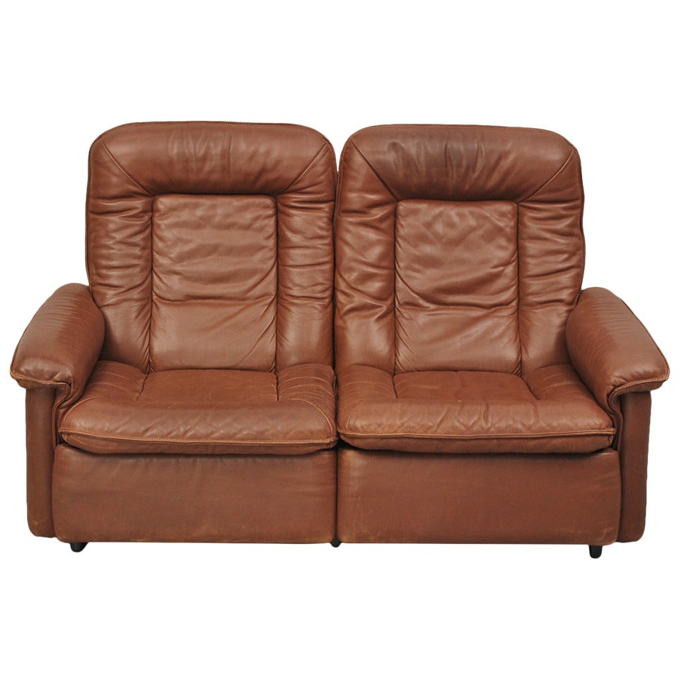 De Sede DS-48 in Smooth Brown Leather For Sale