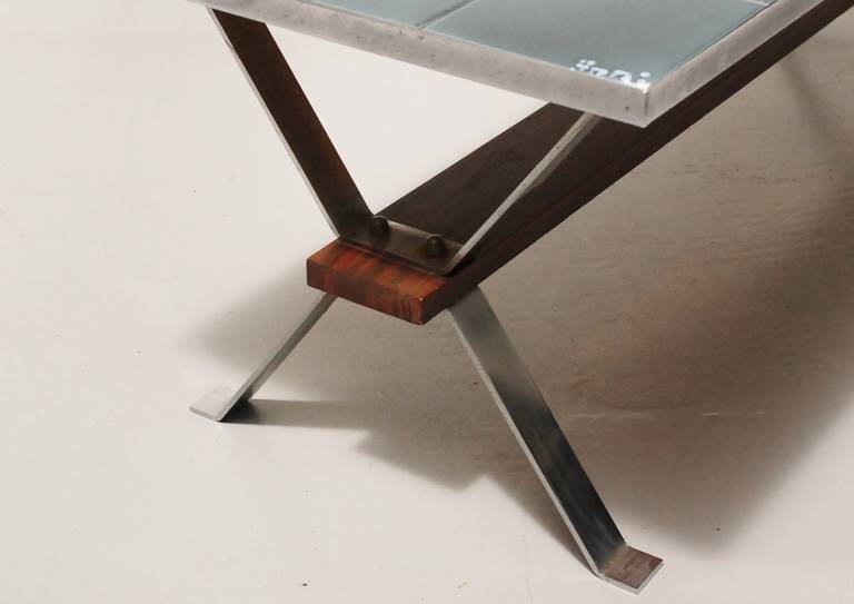 Superb Belgian tile coffee table by Adri For Sale 2