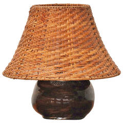 Very rare handmade lamp with adjustable shade