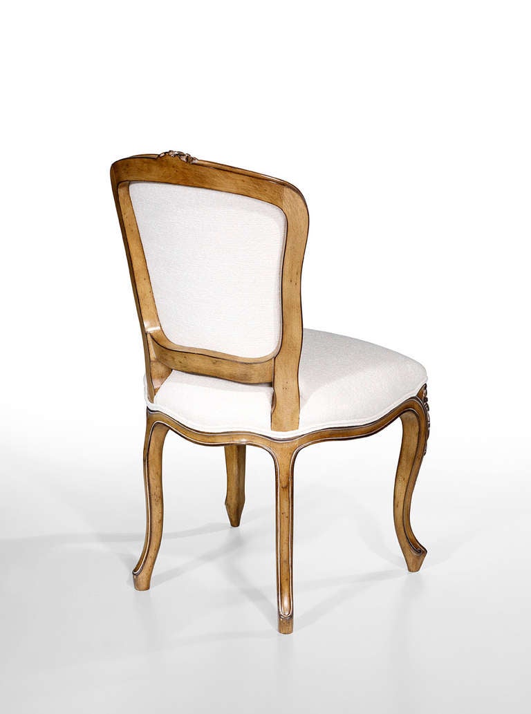 Contemporary Louis XV Chair with Cabriolet Legs For Sale