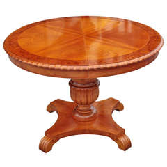 Highly practical Swedish round swivel extension table by SMI