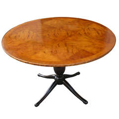 Swedish Round Pedestal Table by John Odelberg for NK