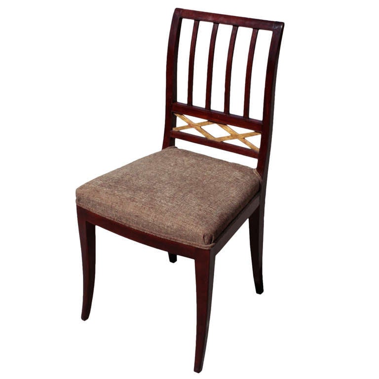 Set of Six Swedish Neoclassical Side Chairs