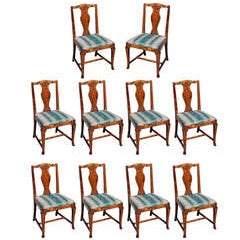 Swedish Set of Ten Dining Chairs 9